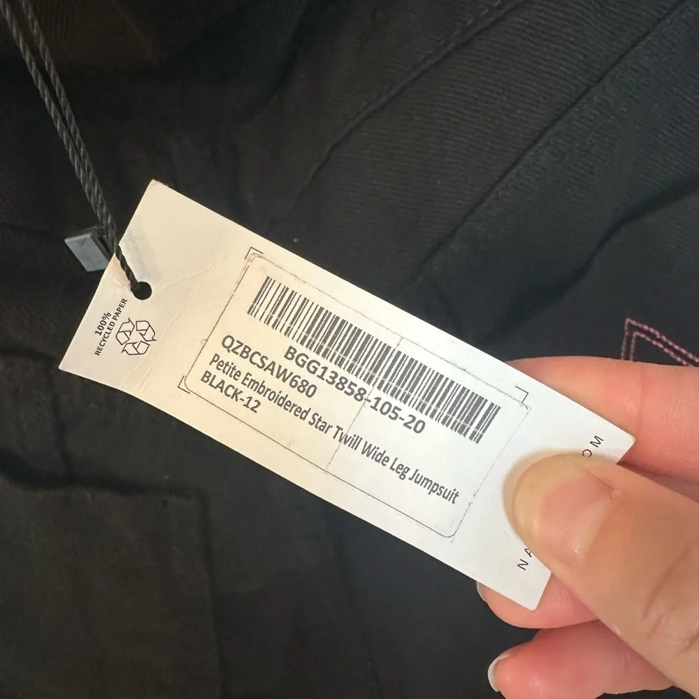 NWT Nasty Gal Black Star-Patterned Strapless Jumpsuit 8 - Picture 6 of 9